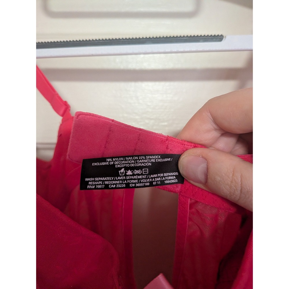 2011 Victoria's Secret Sexy Little Things Pink Babydoll Garter Corset 36D - Picture 5 of 11